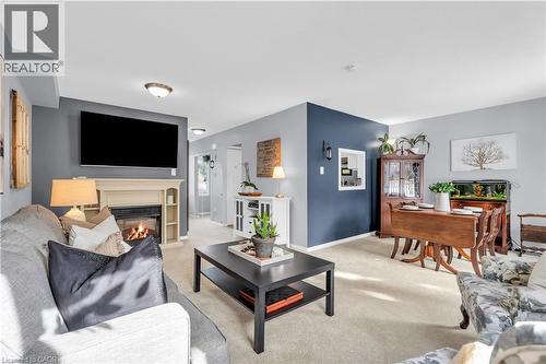 99 Lynden Circle, Georgetown, ON - Indoor Photo Showing Living Room With Fireplace