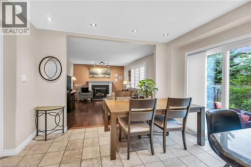 2371 Pathfinder Drive, Burlington, ON - Indoor Photo Showing Dining Room With Fireplace