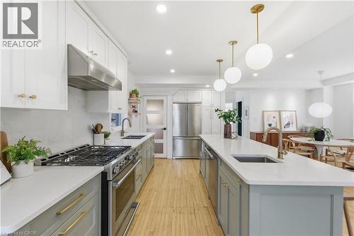 73 Arkell Street, Hamilton, ON - Indoor Photo Showing Kitchen With Double Sink With Upgraded Kitchen