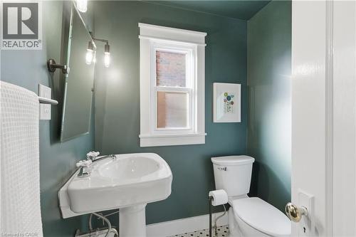 Main floor powder room Renovated 2018 - 73 Arkell Street, Hamilton, ON - Indoor Photo Showing Bathroom