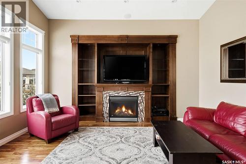 4522 Brass Crescent, Regina, SK - Indoor Photo Showing Living Room With Fireplace
