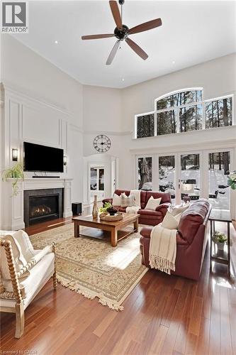 443 Malabar Drive, Waterloo, ON - Indoor Photo Showing Living Room With Fireplace