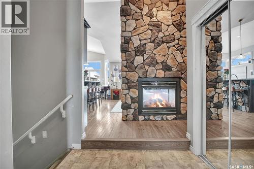 426 Lyle Crescent, Warman, SK - Indoor With Fireplace