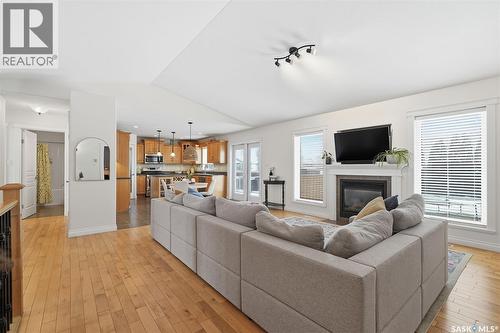12 Longpre Crescent, Prince Albert, SK - Indoor Photo Showing Living Room With Fireplace