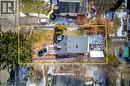Aerial view of property and surrounding area with property parcel outlined - 142 Ewen Road, Hamilton, ON  - Outdoor 