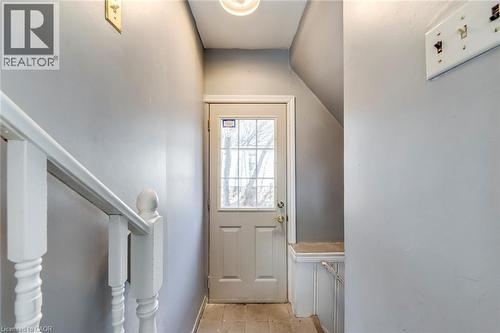 Doorway to outside featuring lofted ceiling - 142 Ewen Road, Hamilton, ON - Indoor Photo Showing Other Room