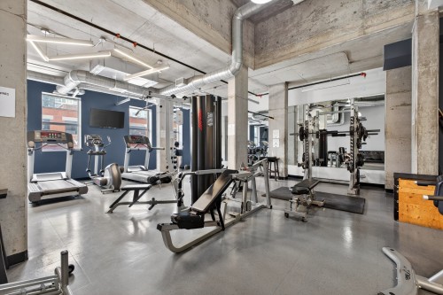 Salle d'exercice - 806-1045 Rue Wellington, Montréal (Le Sud-Ouest), QC - Indoor Photo Showing Gym Room