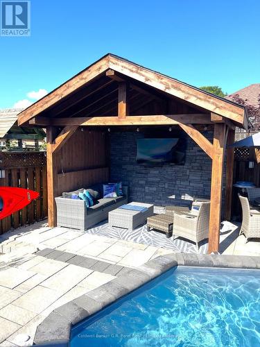 32 Macdonald Crescent, Brantford, ON - Outdoor With In Ground Pool With Deck Patio Veranda