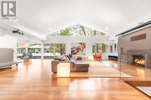 55 Willingdon Road, Ottawa, ON - Indoor Photo Showing Living Room With Fireplace