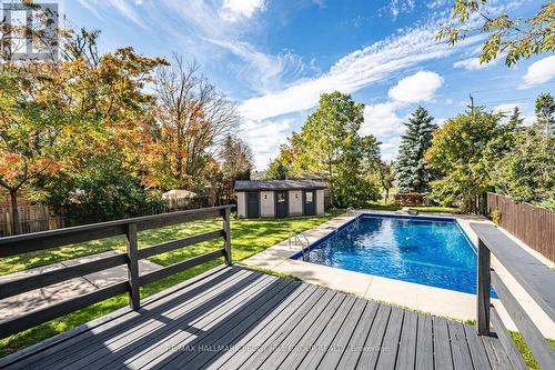 262 Duckworth Street, Barrie, ON - Outdoor With In Ground Pool With Deck Patio Veranda With Backyard