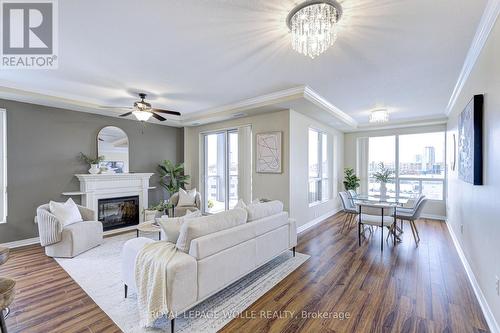 608 - 539 Belmont Avenue W, Kitchener, ON - Indoor With Fireplace