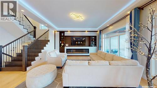 407 Kenaschuk Crescent, Saskatoon, SK - Indoor Photo Showing Other Room With Fireplace