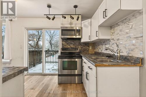 218 East 8Th Street, Hamilton, ON - Indoor Photo Showing Kitchen With Double Sink