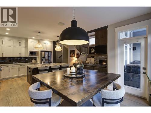 Custom built dining table - 5499 Mountainside Drive, Kelowna, BC - Indoor