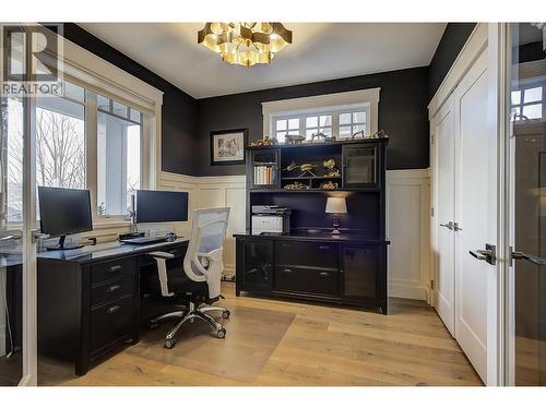 Den / office near front entry - 5499 Mountainside Drive, Kelowna, BC - Indoor Photo Showing Office