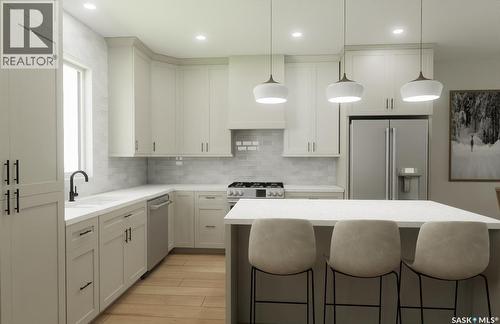 2808 Fleury Street, Regina, SK - Indoor Photo Showing Kitchen With Upgraded Kitchen