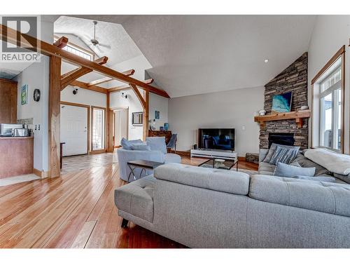 108 Red Rock Crescent, Enderby, BC - Indoor Photo Showing Living Room With Fireplace