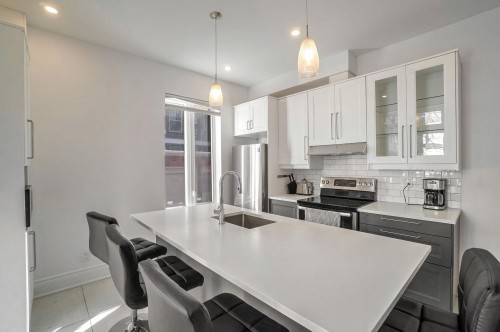 Cuisine - 5023 Rue Fabre, Montréal (Le Plateau-Mont-Royal), QC - Indoor Photo Showing Kitchen With Upgraded Kitchen