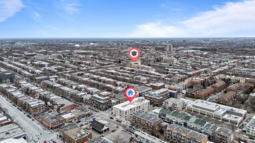 Aerial photo - 208-3328 Rue Masson, Montréal (Rosemont/La Petite-Patrie), QC - Outdoor With View