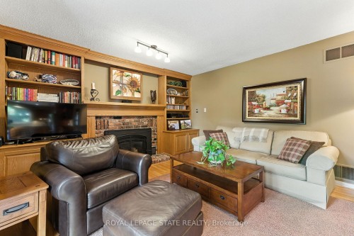 3 Atkins Drive, Hamilton, ON - Indoor Photo Showing Living Room With Fireplace