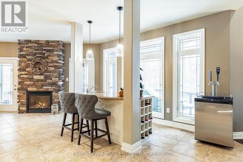 1209 Seadon Road, Springwater, ON - Indoor With Fireplace