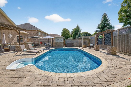 21 Corvinelli Drive, Whitby, ON - Outdoor With In Ground Pool With Backyard
