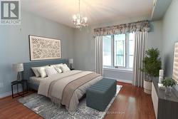 Virtually-Staged Primary Bedroom (Window to Deck) - 