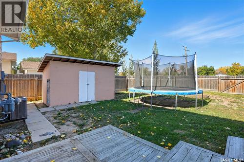 127 Hastings Crescent, Regina, SK - Outdoor With Above Ground Pool With Deck Patio Veranda