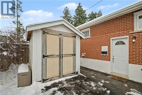 side entrance which leads directly to lower level - 11 Carwyn Crescent, Hamilton, ON - Outdoor With Exterior