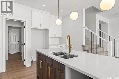 279 Nazarali Way, Saskatoon, SK - Indoor Photo Showing Kitchen With Double Sink