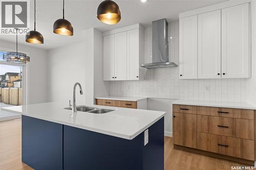 938 Brighton Gate, Saskatoon, SK - Indoor Photo Showing Kitchen With Double Sink