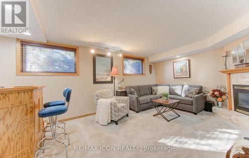 55 Gracefield Crescent, Kitchener, ON - Indoor Photo Showing Living Room With Fireplace