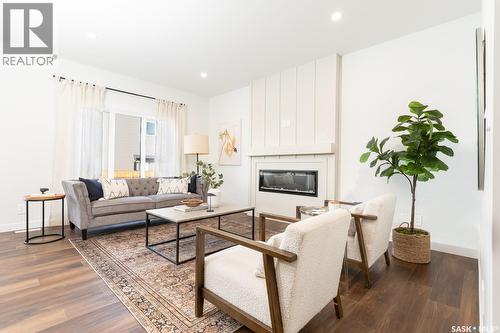 210 Doran Way, Saskatoon, SK - Indoor Photo Showing Living Room With Fireplace