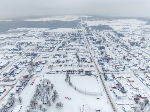 Photo aérienne - 424 Rue Laurier, Val-Des-Sources, QC - Outdoor With View