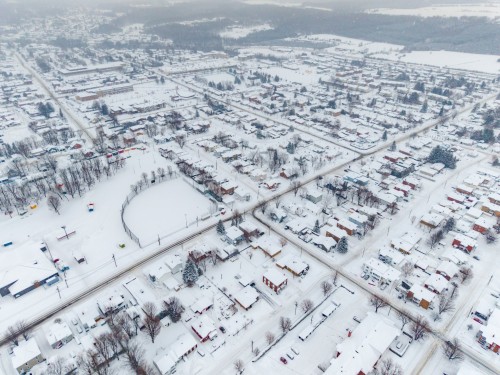 Photo aérienne - 424 Rue Laurier, Val-Des-Sources, QC - 