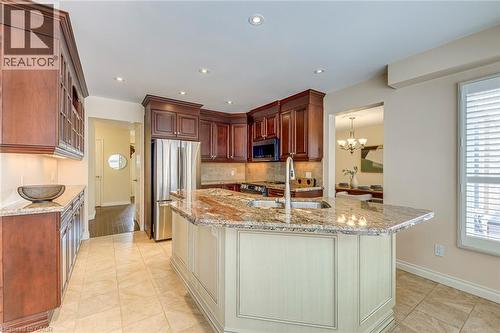 2223 Vista Drive, Burlington, ON - Indoor Photo Showing Kitchen With Stainless Steel Kitchen With Double Sink With Upgraded Kitchen