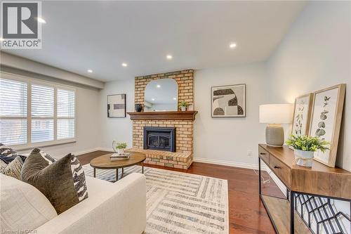 2223 Vista Drive, Burlington, ON - Indoor Photo Showing Living Room With Fireplace