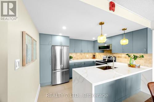 303 - 175 Cedar Avenue, Richmond Hill, ON - Indoor Photo Showing Kitchen With Upgraded Kitchen