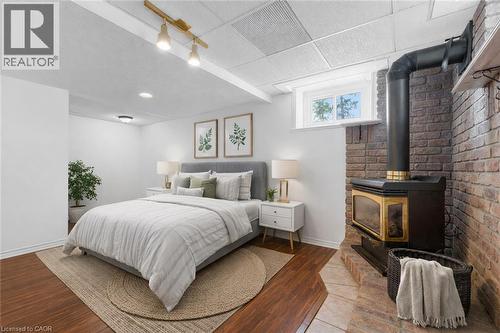 Large bedroom in finished basement (virtual staged) - 40 West 3Rd Street, Hamilton, ON - Indoor Photo Showing Bedroom