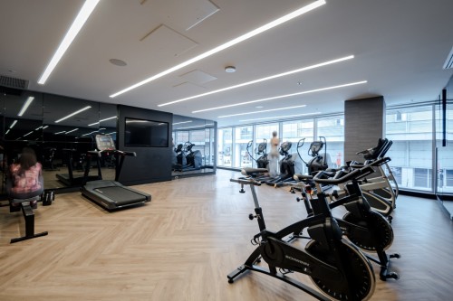 Salle d'exercice - Th5-1288 Rue St-Antoine O., Montréal (Ville-Marie), QC - Indoor Photo Showing Gym Room