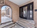 Doorway to property featuring brick siding and covered porch - 16 Bosna Court, Hamilton, ON  - Outdoor 