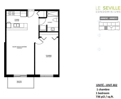 Plan (croquis) - 402-248 Boul. Hymus, Pointe-Claire, QC - Other