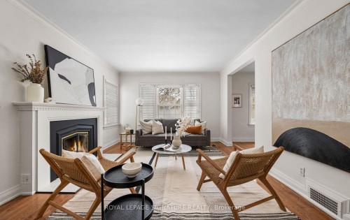 28 Eagle Road, Toronto, ON - Indoor Photo Showing Living Room With Fireplace