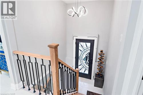 Entryway with a chandelier - 19 Broad Street, Brantford, ON - Indoor Photo Showing Other Room