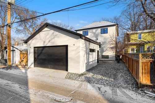 Oversized 24x24 garage - 345 Beaverbrook Street, Winnipeg, MB - Outdoor With Exterior