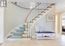 Beautiful curved stairway - 716 Cameron Court, Mississauga, ON  - Indoor Photo Showing Other Room 