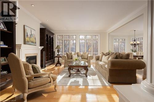 1285 Beaufort Drive, Burlington, ON - Indoor Photo Showing Living Room With Fireplace