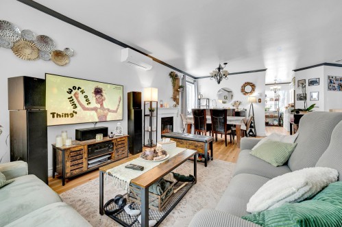 Overall view - 163 Rue Du Boisé, Saint-Colomban, QC - Indoor Photo Showing Living Room With Fireplace