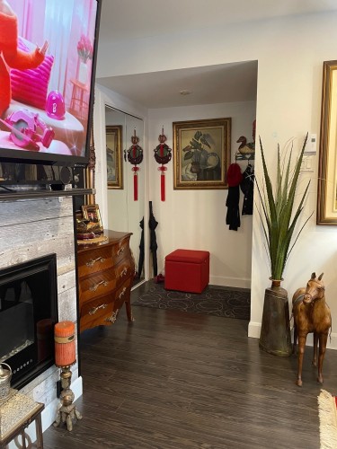 Hall d'entrée/Vestibule - 7-4420 Ch. Des Cageux, Laval (Chomedey), QC - Indoor Photo Showing Living Room With Fireplace