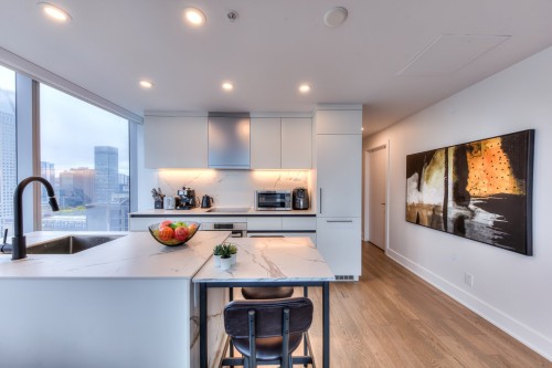 Kitchen - 2807-720 Rue St-Jacques, Montréal (Ville-Marie), QC - Indoor Photo Showing Kitchen With Upgraded Kitchen